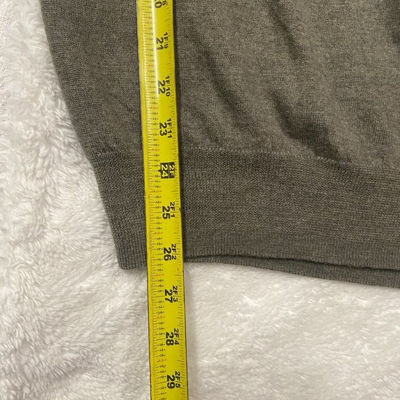 Olive Green 100% Italian Sheep Wool Sweater, Sz M - Picture 15 of 15